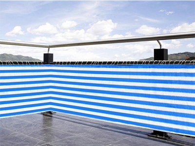 Fashion knitting striped fence screen for guardrail