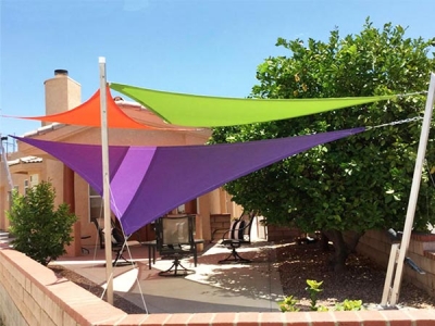 New Colorized Hdpe shade sail 180-340gsm